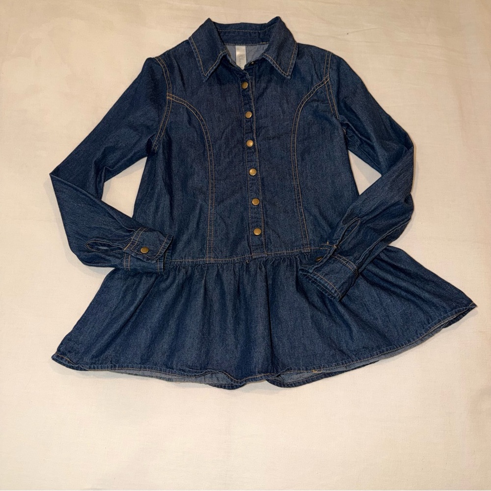 Girls Jean Dress - Size M (7/8)